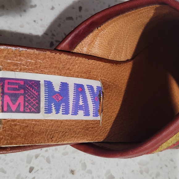 Kilim Wool Colorful Southwest Patterned Women's Slip-On Mules Shoes | Size 8 - Picture 4 of 5